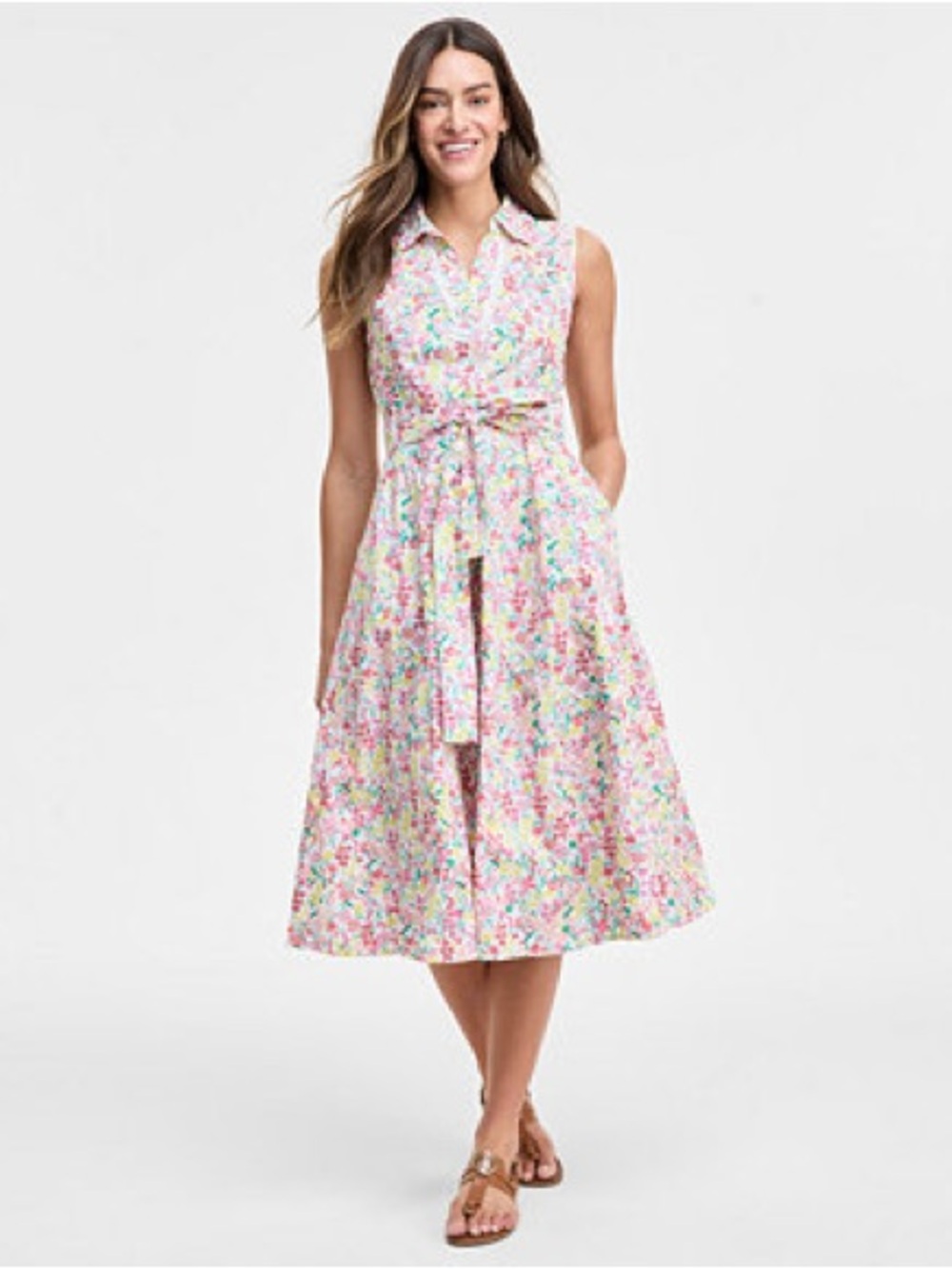 Tommy Hilfiger Pink Floral Sleeveless Dress